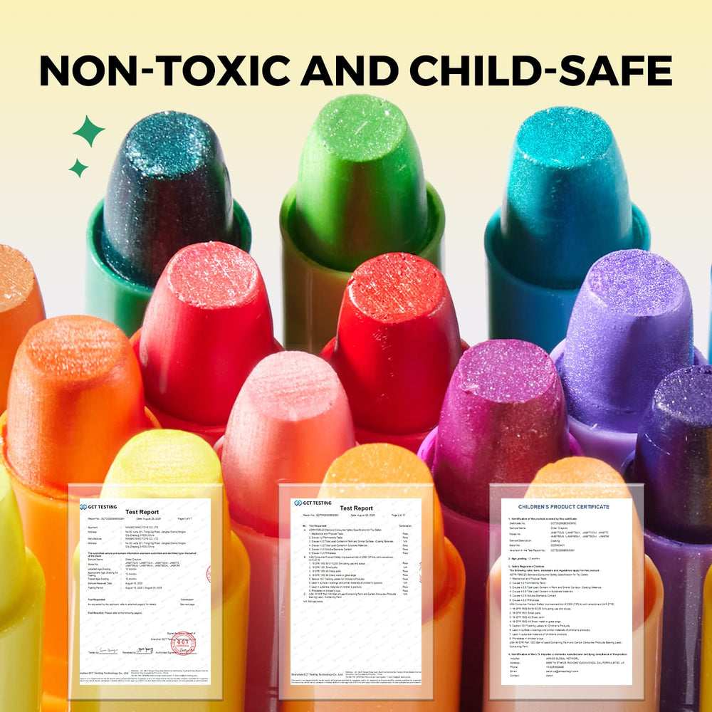 Jar Melo glitter art session encourages creativity and color exploration.
