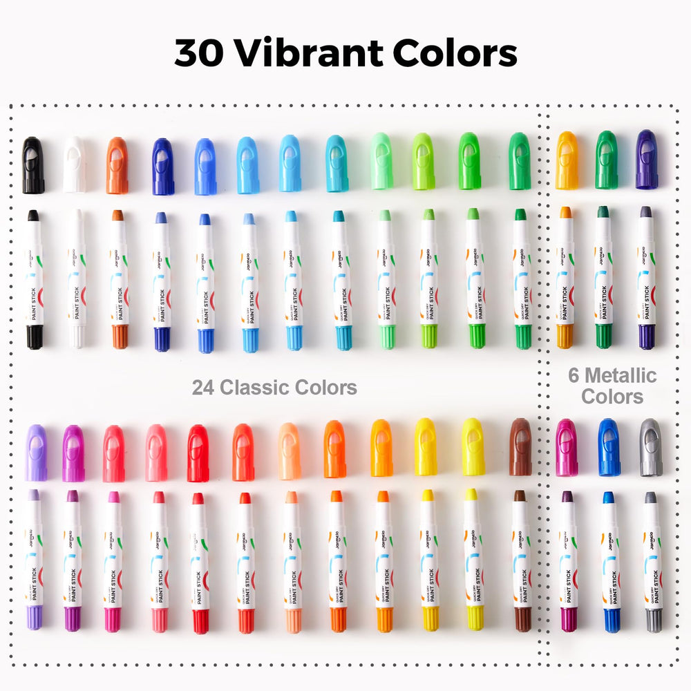 Jar Melo tempera paint sticks inspire Easter crafts for kids.