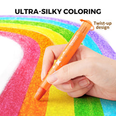 Jar Melo washable crayons clean easily from skin and clothing.
