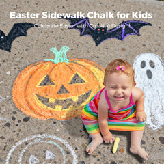 Jar Melo washable non-toxic chalk ensures easy cleanup after outdoor creativity