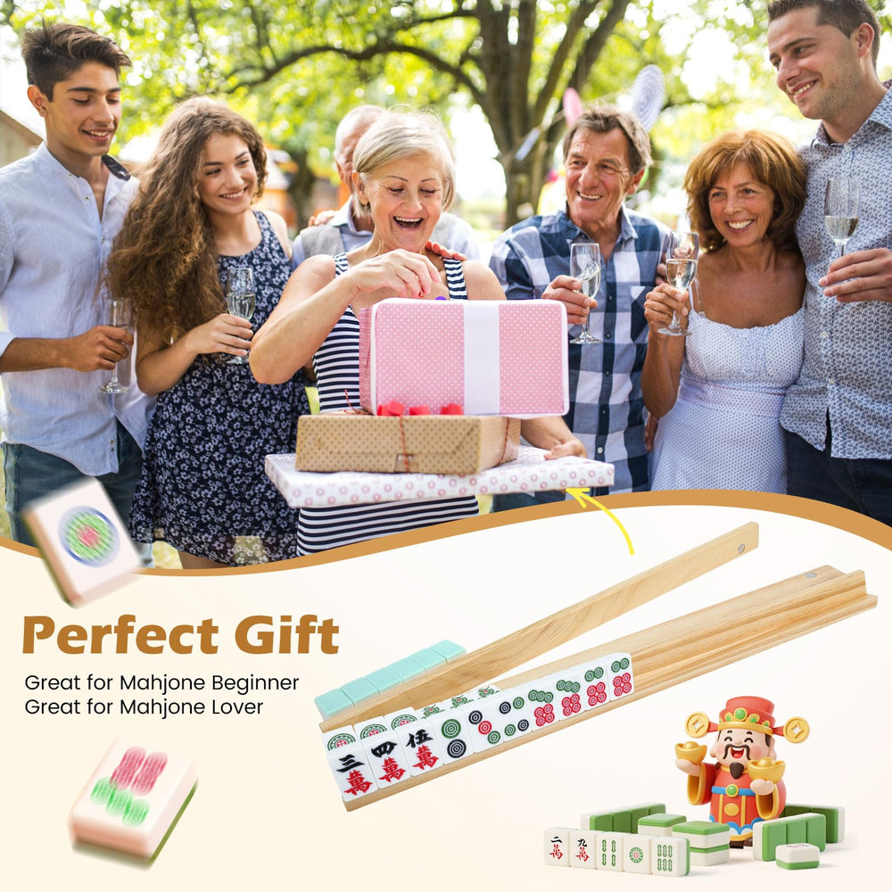 JARTEEK gift-ready mahjong rack set ideal for game lovers and collectors.