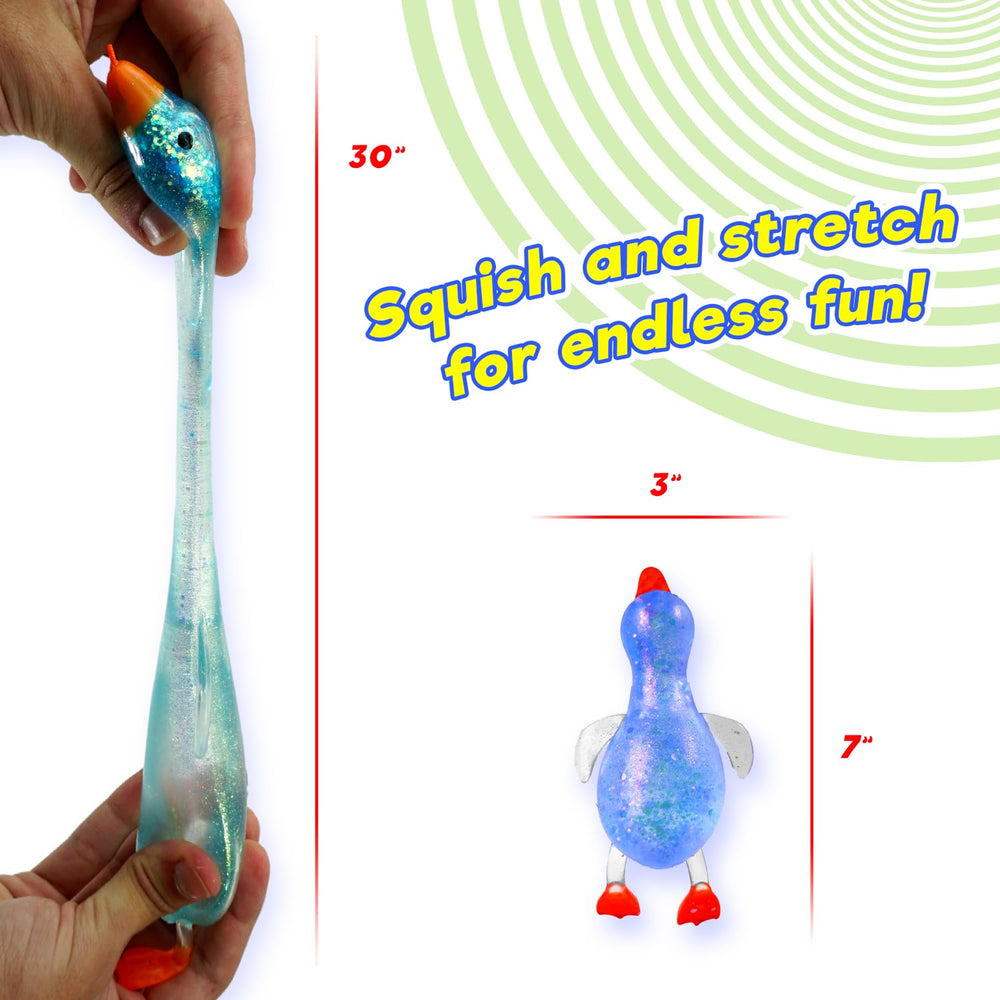 JA-RU Glitter Ducks in a bag showing portable stress relief.