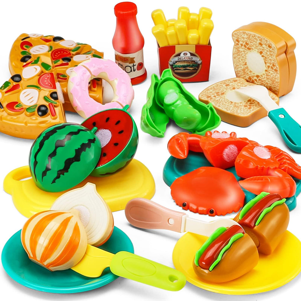 JASNKKONT storage basket keeps toy foods organized and portable