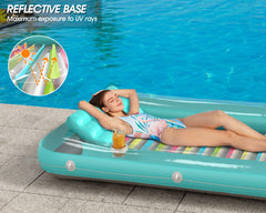 Jasonwell 4-in-1 pool lounger ready to be filled with water for cooling.