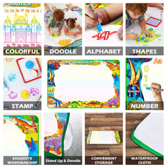 Jasonwell Aqua Water Doodle Mat can be used on floor, table, or smooth surfaces