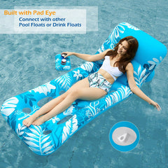 Blue Jasonwell inflatable pool float ready for pool or lake lounging