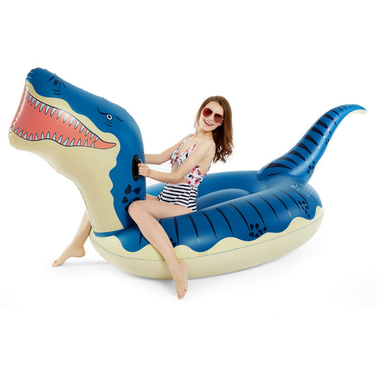 Jasonwell giant dinosaur pool float, 124in, ideal for family pool fun and lounging.