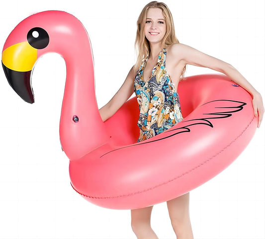 Jasonwell giant flamingo pool float front view for sunny pool parties
