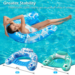 Jasonwell inflatable pool float chair 2-pack backrest detail showcasing support.