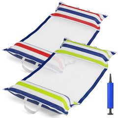 Jasonwell inflatable pool hammock 2-pack lounging in water for cooling relaxation
