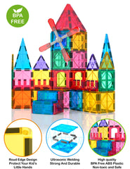 Jasonwell magnetic tiles support collaborative play and family bonding.