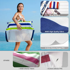 Jasonwell premium raft-grade material resists wear during summertime lounging