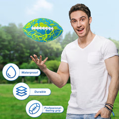Jasonwell waterproof inflatable football close-up showing durable fabric.