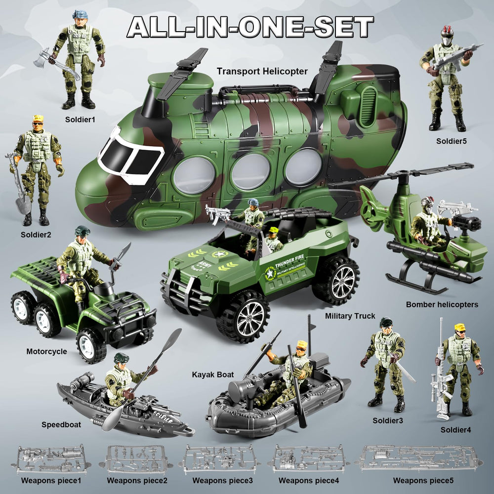 JASSKKBO 56-in-1 army kayak boat 2 enables two-player mission play