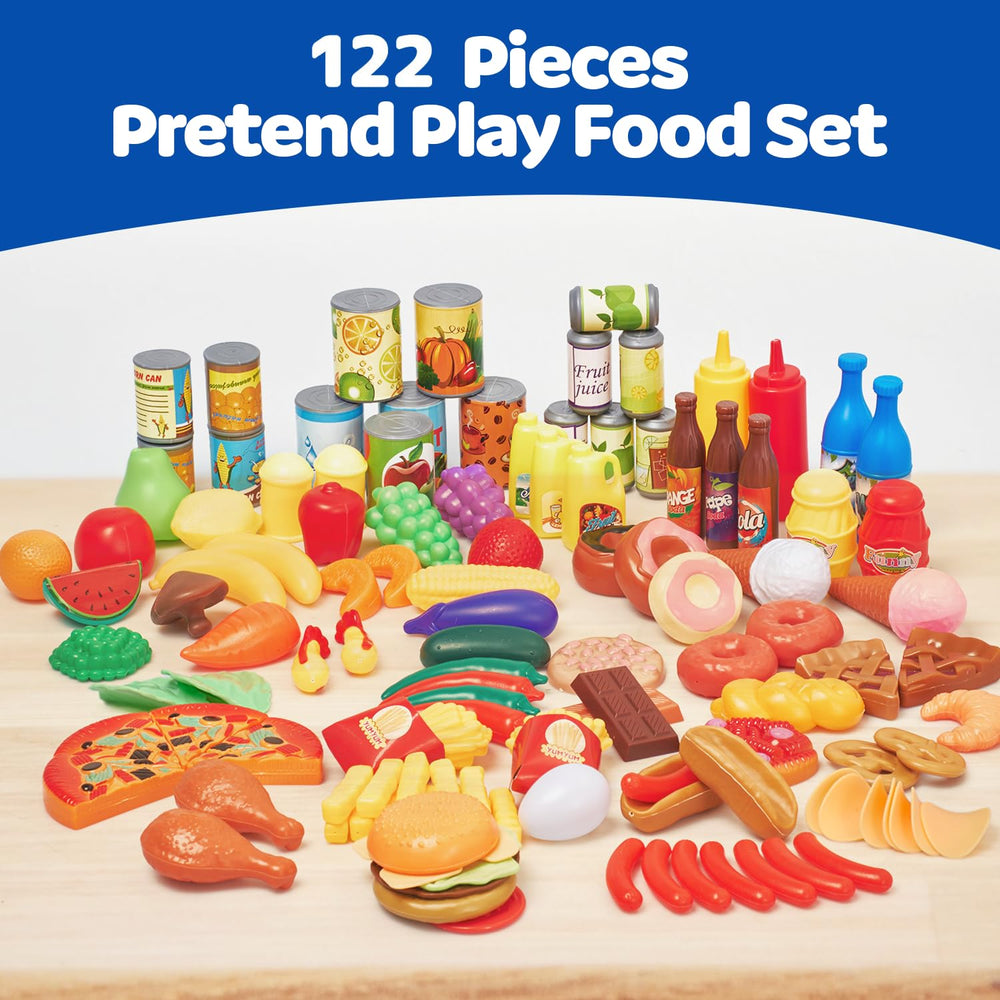 JaxoJoy pretend food set pizza slice promotes interactive meals during kitchen play.
