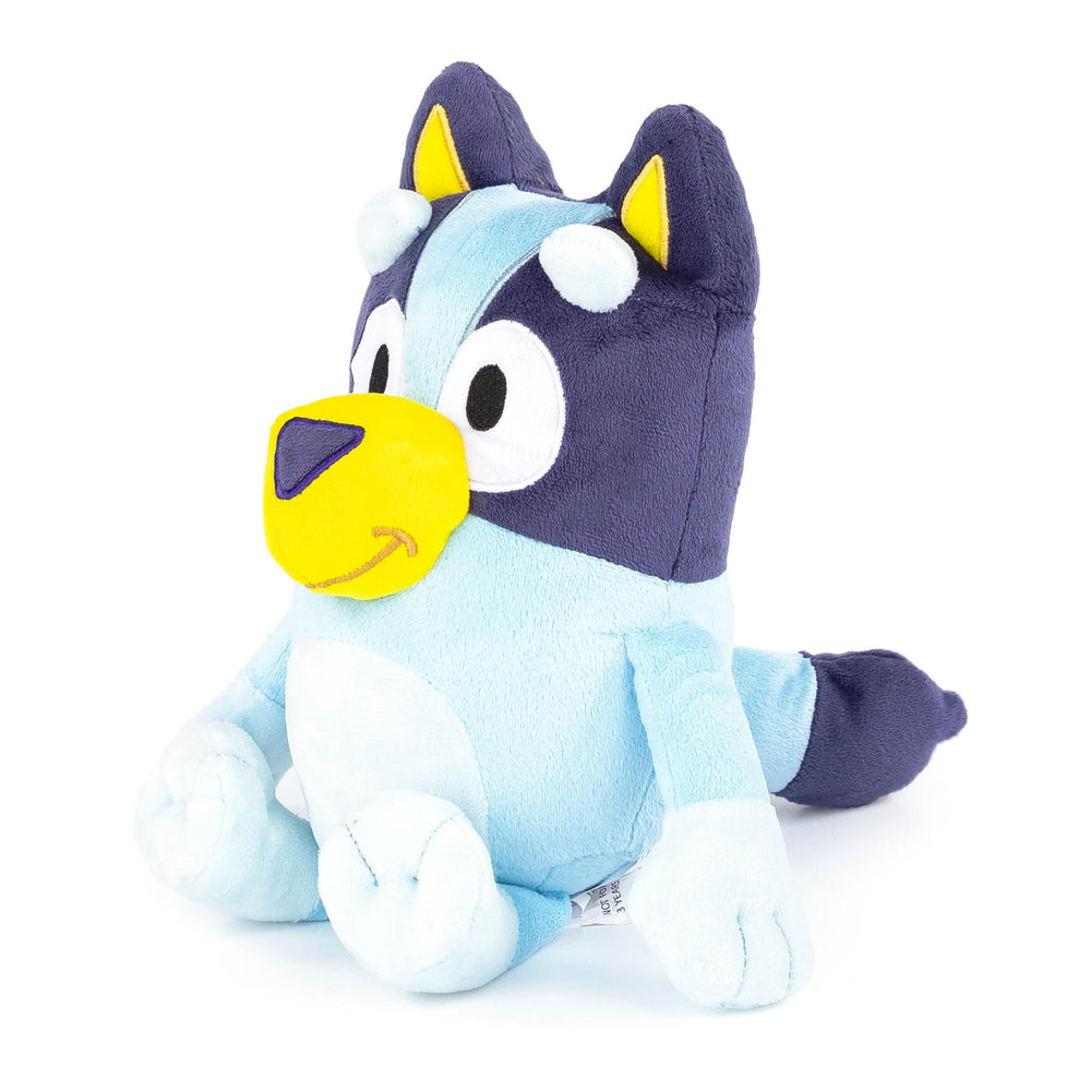 Jay Franco Bluey mini plush pillow buddy hugging position, great for hugs and naps