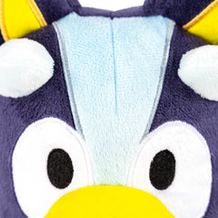 Jay Franco Bluey mini plush pillow buddy in car, travel-friendly comfort