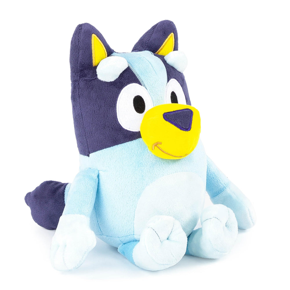 Jay Franco Bluey mini plush pillow buddy texture closeup, soft microfiber feel