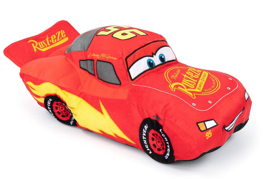 Jay Franco Cars 3 Lightning McQueen pillow buddy for cozy cuddles and travel comfort.