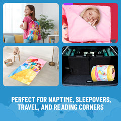 Jay Franco Disney Princess Trip Slumber Sack soft microfiber for indoor use.