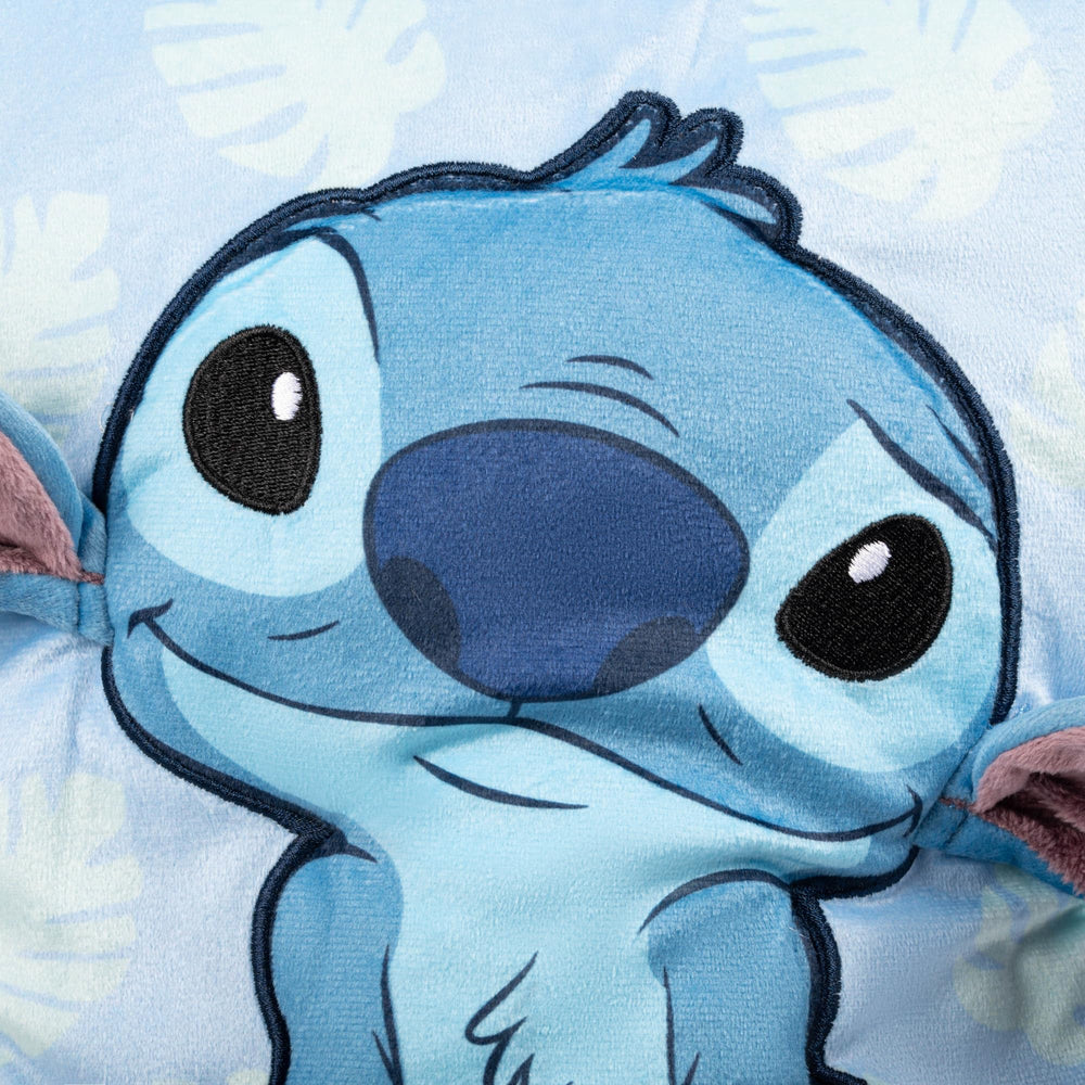 Jay Franco Stitch blue velboa pillow, ideal for naps and cuddles.