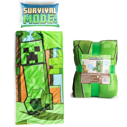 Jay Franco Minecraft Creeper slumber mat for cozy sleepovers and naps