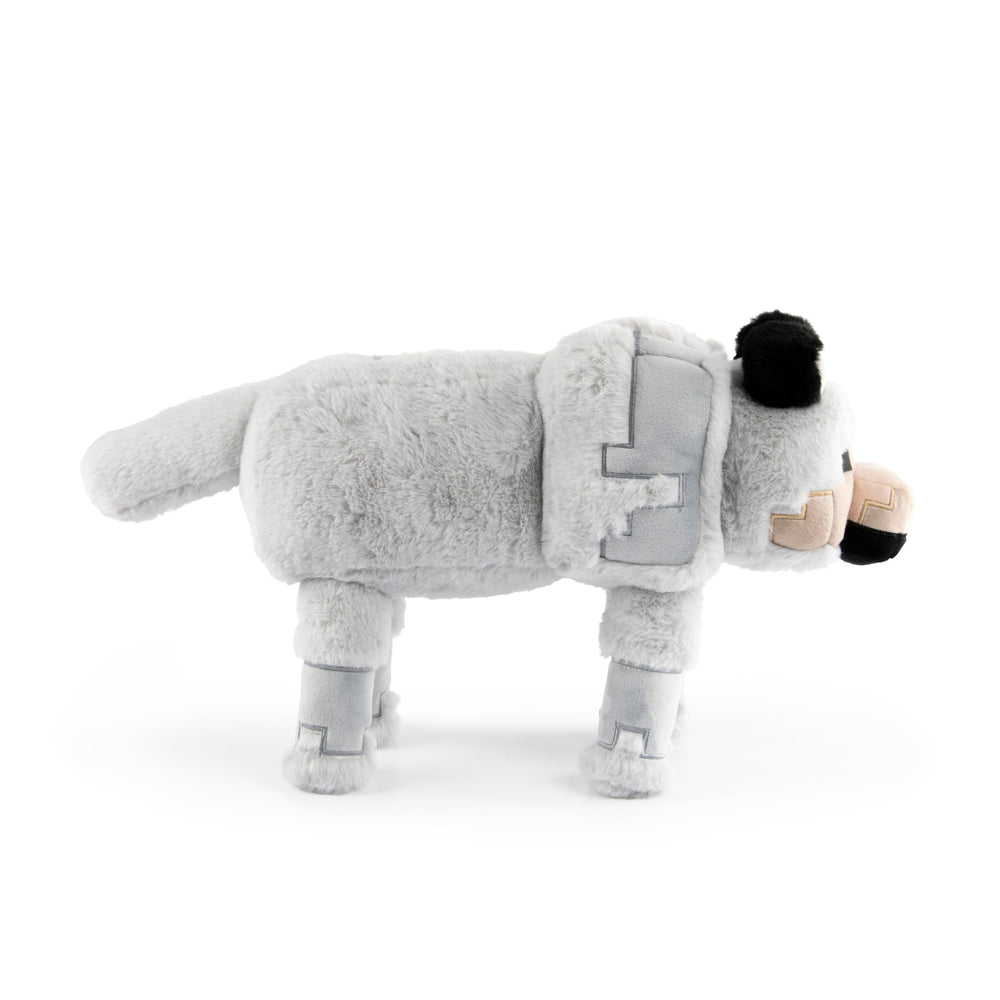 Jay Franco Minecraft Wolf Pillow Buddy close-up, ultra-soft fabric suitable for naps and travel.