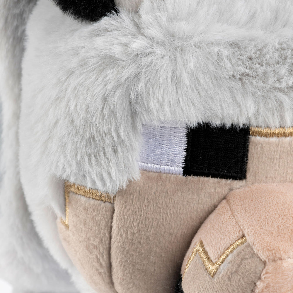 Jay Franco Minecraft Wolf Pillow Buddy in a kid's room, easy spot-clean care.