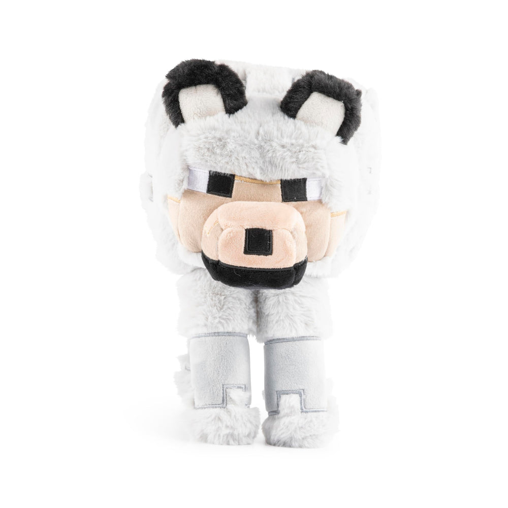 Jay Franco Minecraft Wolf Pillow Buddy side profile, soft microfiber texture for gentle play.