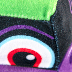 Jay Franco Monster Jam Grave Digger pillow buddy measures 13 inches for travel naps.