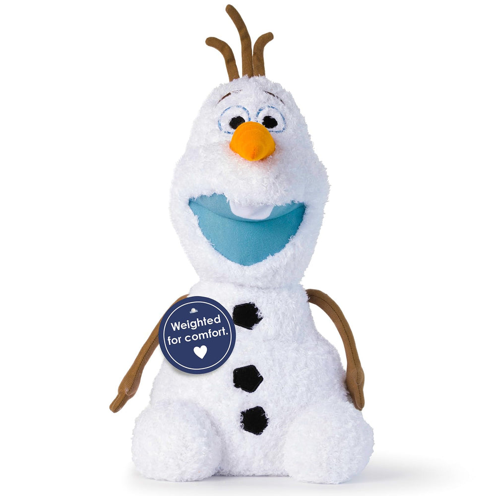 Jay Franco Olaf weighted pillow buddy ready for cozy snuggles.