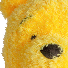 Pooh plush used during travel for on-the-go comforting moments.