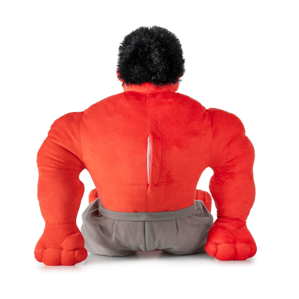 Internal battery pack powers Red Hulk LEDs for a gentle glow.