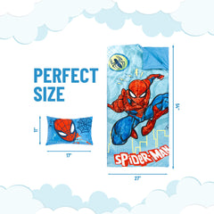 Jay Franco Spiderman pillow 17x11 provides plush comfort for kids.