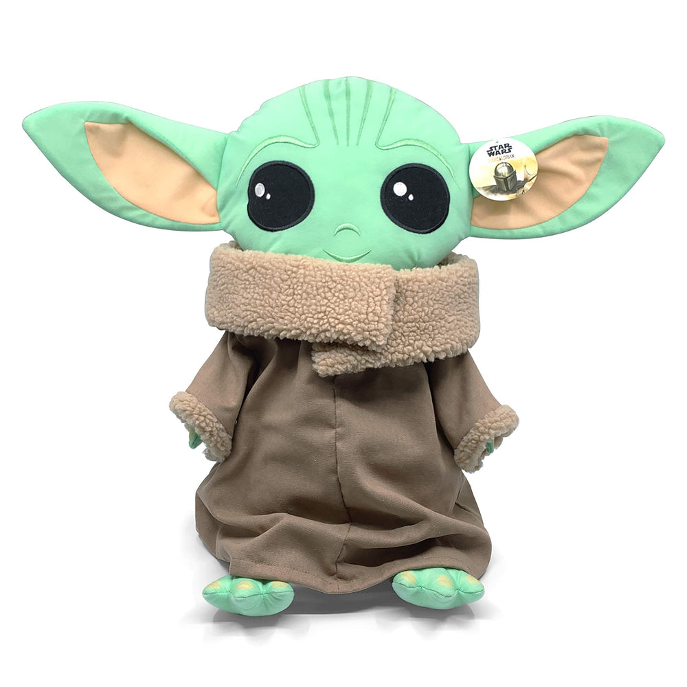 Jay Franco Star Wars Baby Yoda 16-inch plush pillow buddy for cozy snuggle moments.