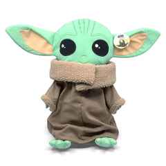 Jay Franco Star Wars Baby Yoda 16-inch plush pillow buddy for cozy snuggle moments.