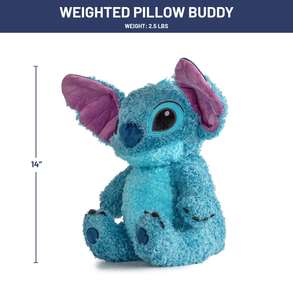 Close-up of Stitch plush fabric by Jay Franco, ultra-soft microfiber touch.