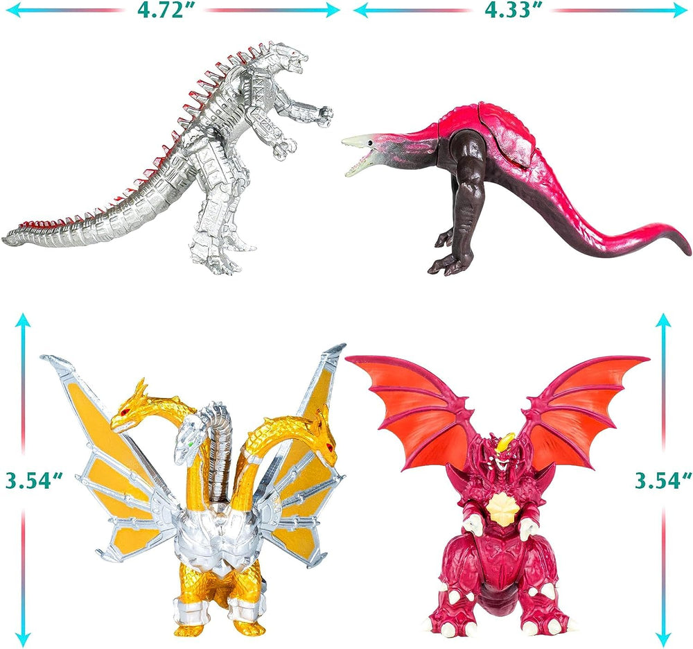 JAYKENIXO Kong-Dragon mini-monsters for cake toppers and imaginative play