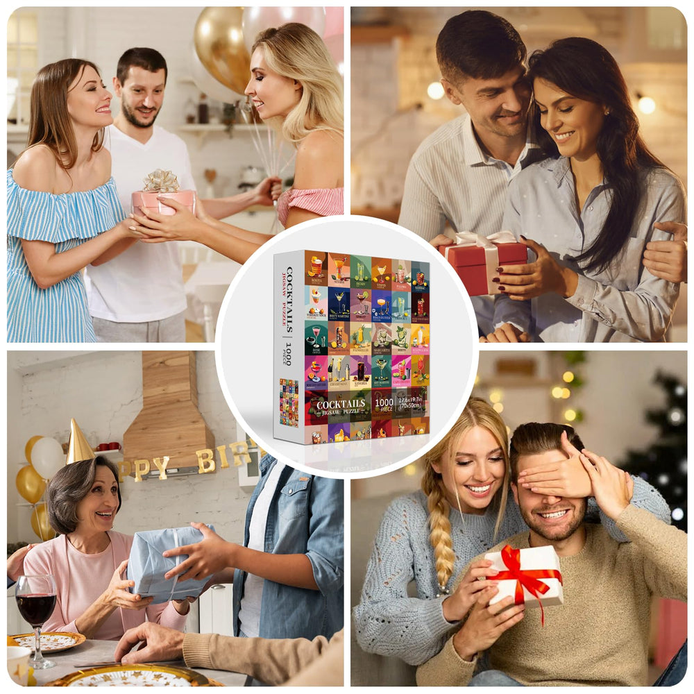Jazcimdo Cocktail Puzzle gift-ready, perfect present for puzzle lovers.