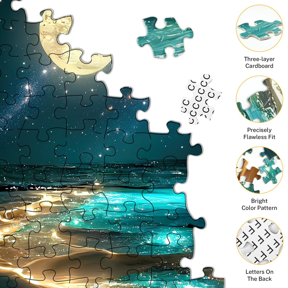 Jazcimdo Moonlight landscape 1000-piece puzzle for mindful leisure and display.