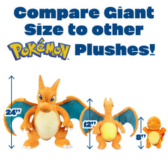 Charizard giant plush with soft fabric for playtime adventures.