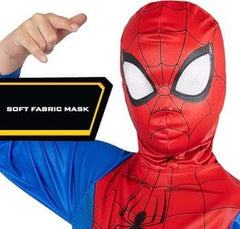 Jazwares Costume Play Spider-Man value costume chest logo detail for authentic superhero appeal.