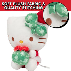 Hello Kitty 8-inch Christmas plush in festive dress ready for display