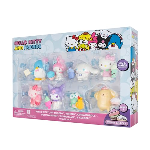 Jazwares Hello Kitty Sweet Snacks Cinnamoroll figure with adorable sweet treat prop