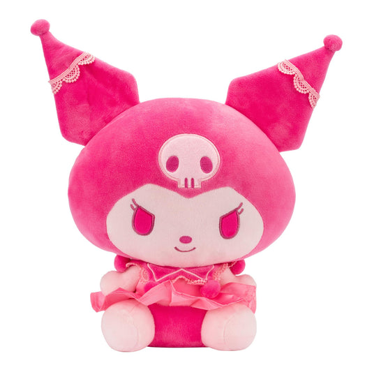 Jazwares Kuromi plush pink monochrome hat for kawaii display.