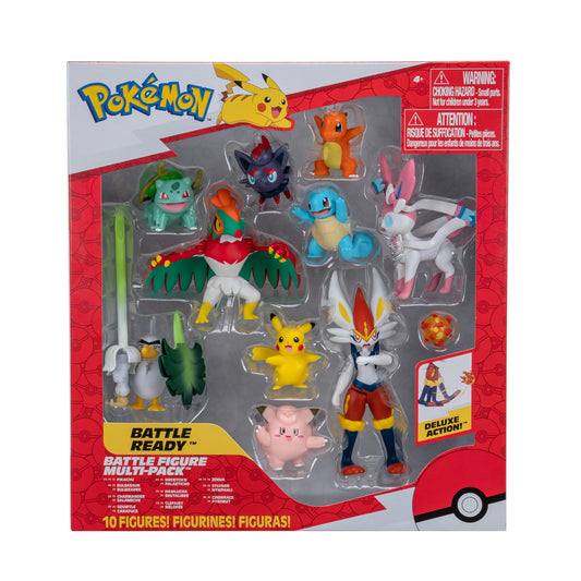 Jazwares Pokemon Battle Figure Cinderace 4.5-inch with fireball for display