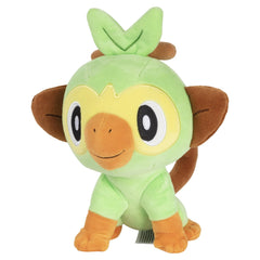 Jazwares Grookey plush texture close-up shows soft fur finish.