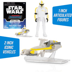 Jazwares Star Wars Micro Galaxy Scout Barc Speeder with Rex for action display