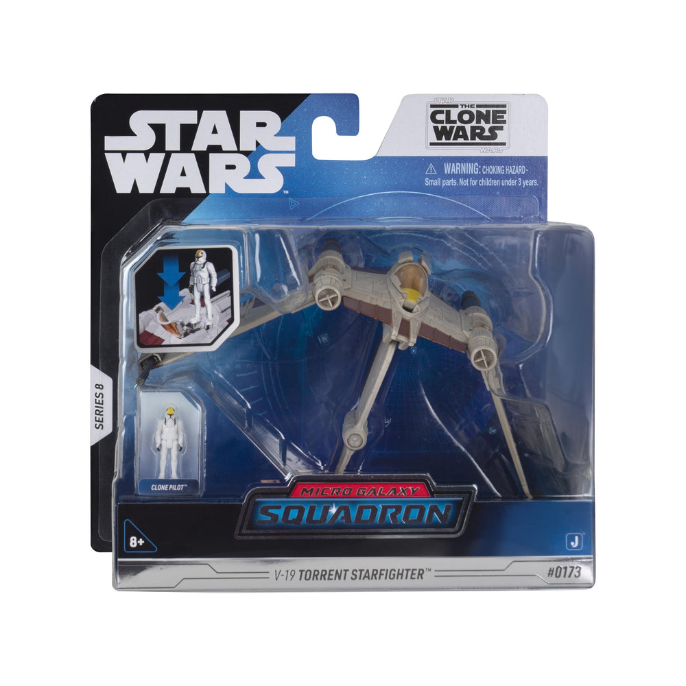 Jazwares Star Wars Micro Galaxy V-19 Torrent folding wings enable dynamic flight actions