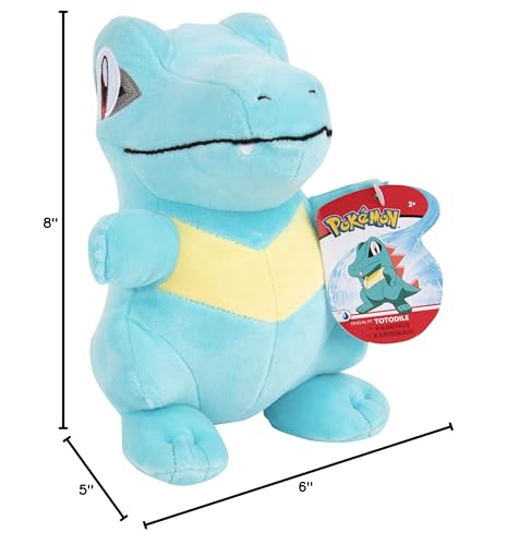 Jazwares Totodile plush, kid-friendly playtime companion and display piece.